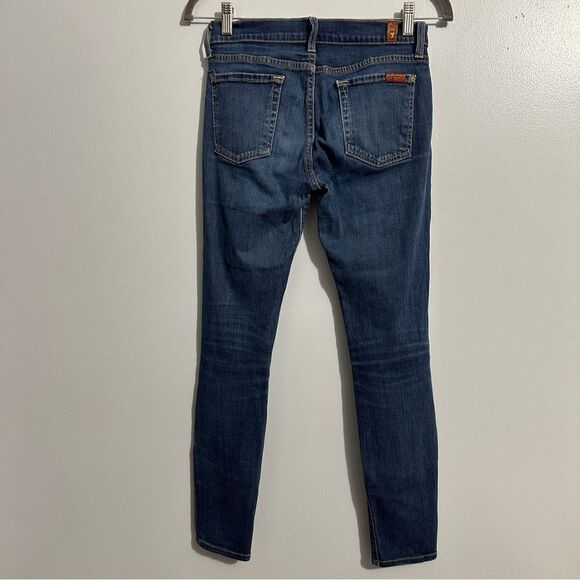 7Seven for All Mankind Skinny Jeans 27 Med/ Dark Wash Sz 26 - Picture 3 of 7